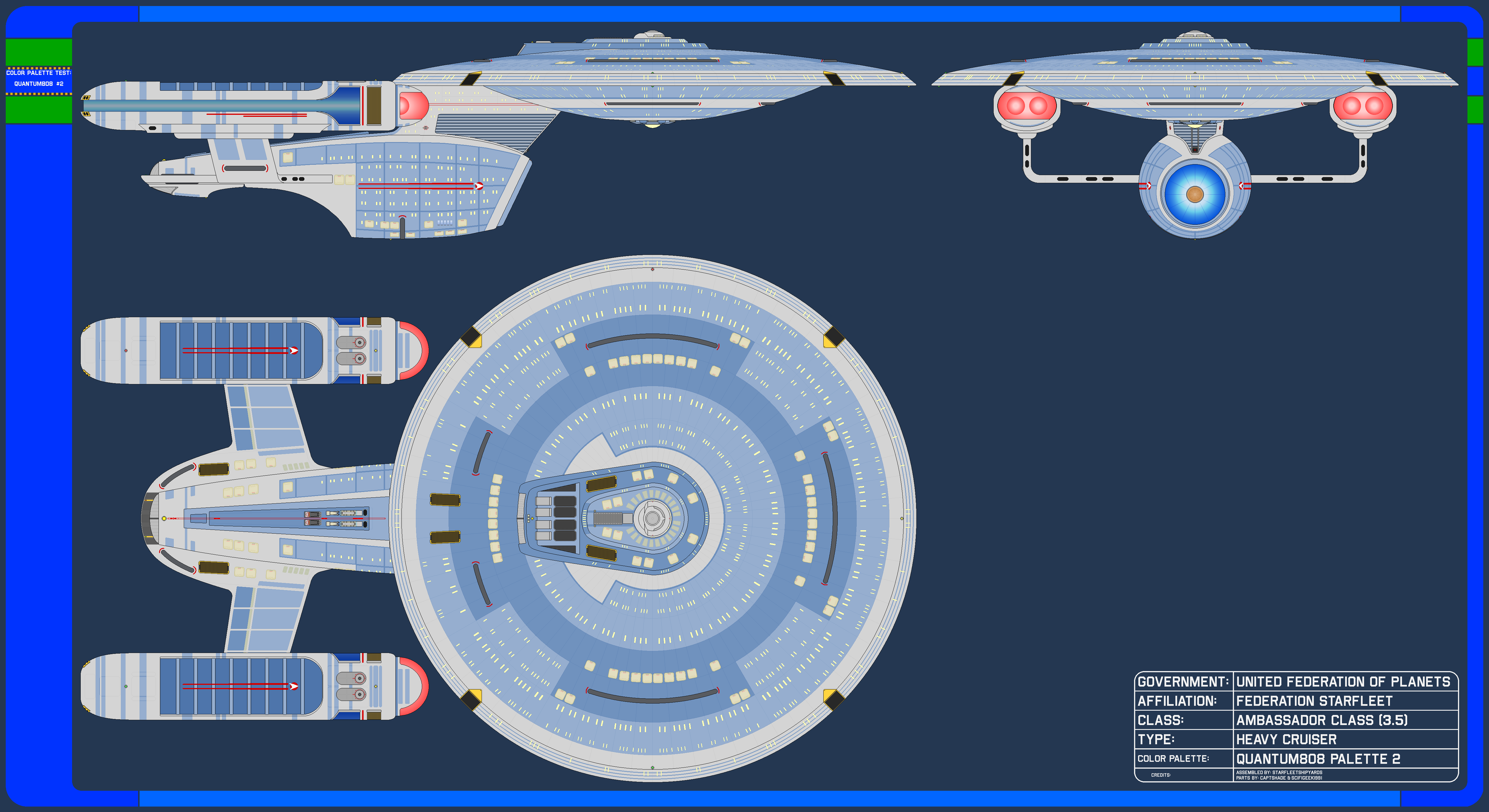 Deviantart Ambassador Class Heavy Cruiser - Ambassador Class 3.5 - Alt Color by StarfleetShipyards ...
