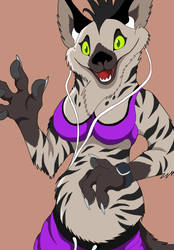 Striped Hyena Girl by VegaBone