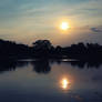 Shades Of A Silver Lake Blue Sunset