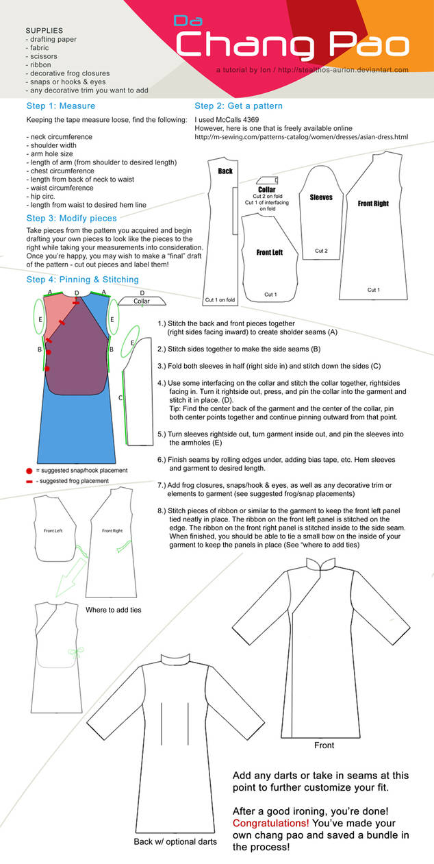 Chang pao sewing tutorial by Stealthos-Aurion on DeviantArt