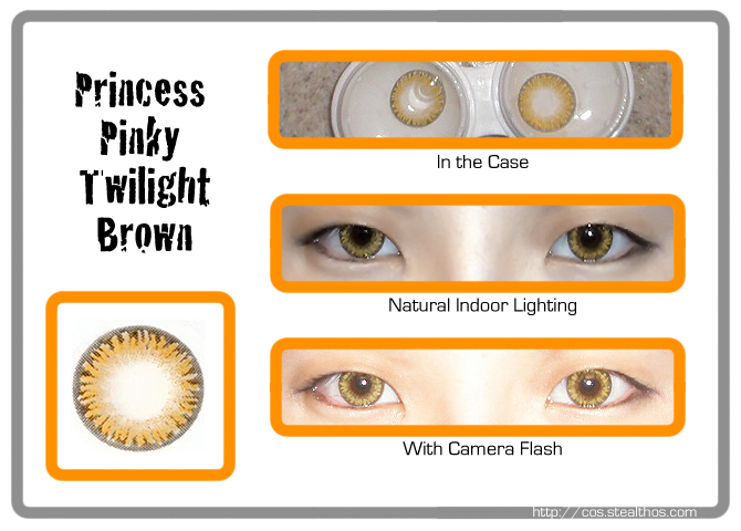 Princess Pinky Twilight Brown circle lenses