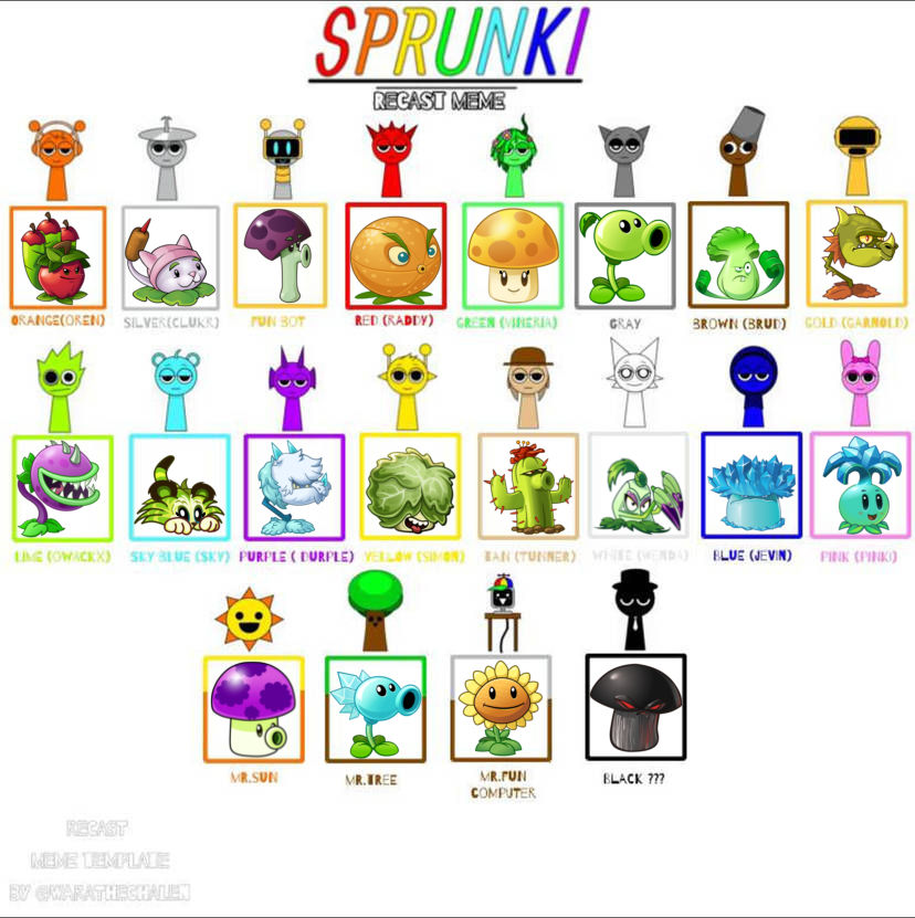 My Sprunki Cast by bigboyvany on DeviantArt