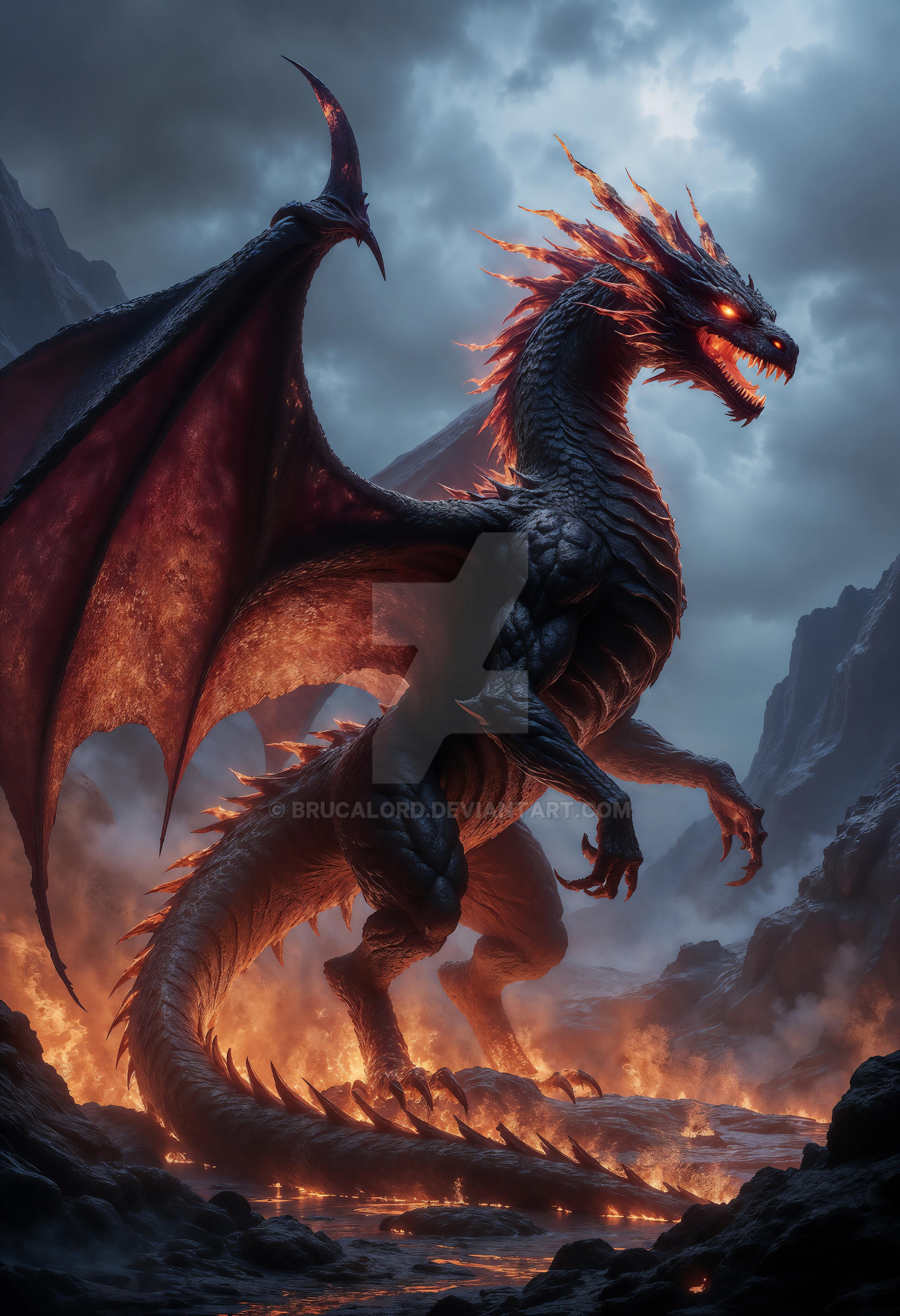 Infernal Majesty: The Fire Dragon by Brucalord on DeviantArt