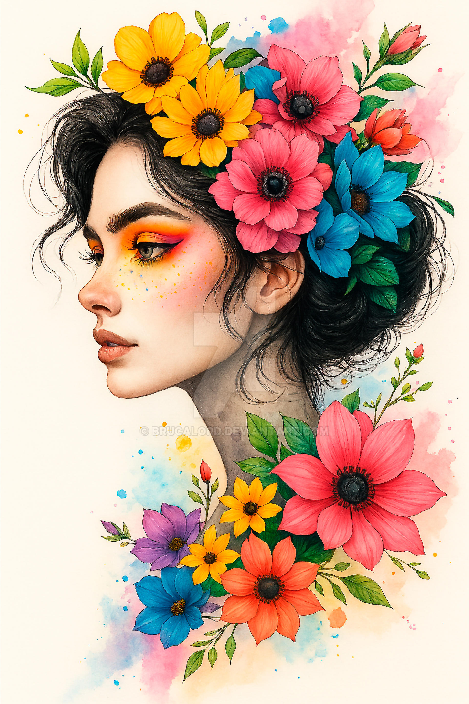 Whimsy Bloom Floral Muse A Whimsical Bloom of Emotions by Brucalord on DeviantArt