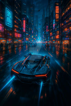 Midnight Velocity Cyber Pursuit in Neon City