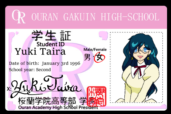 Yuki Taira Id card