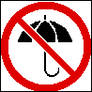 Using Umbrellas are prohibited