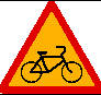 Intersection with a bike path (reversed)