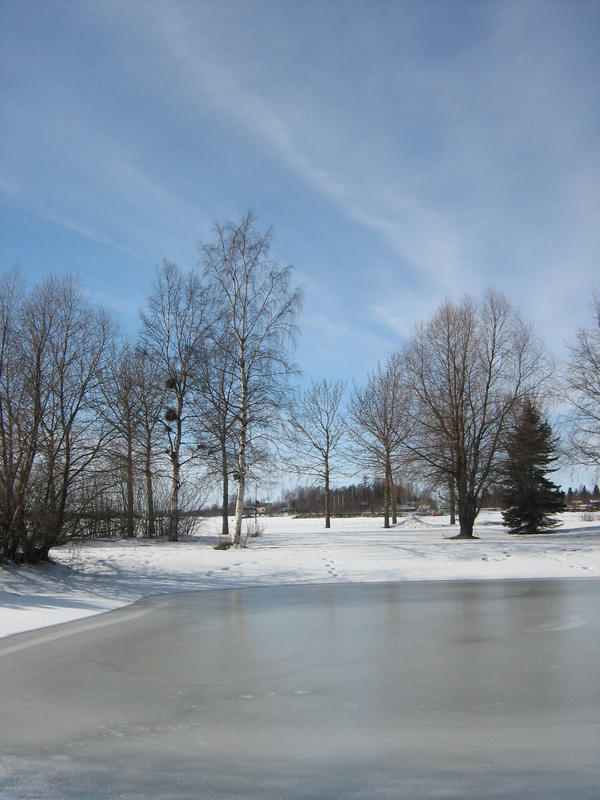 Frozen pond in Raahe.....