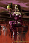 the skull and the beauty by ElZeviour