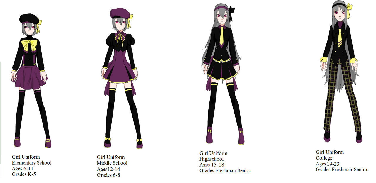 Girls Uniforms All Grades by HeadmasterBlakeZane on DeviantArt