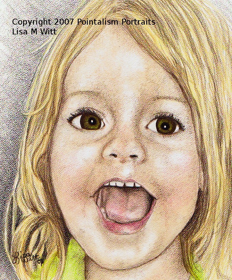 Abbie, pastels and pencils