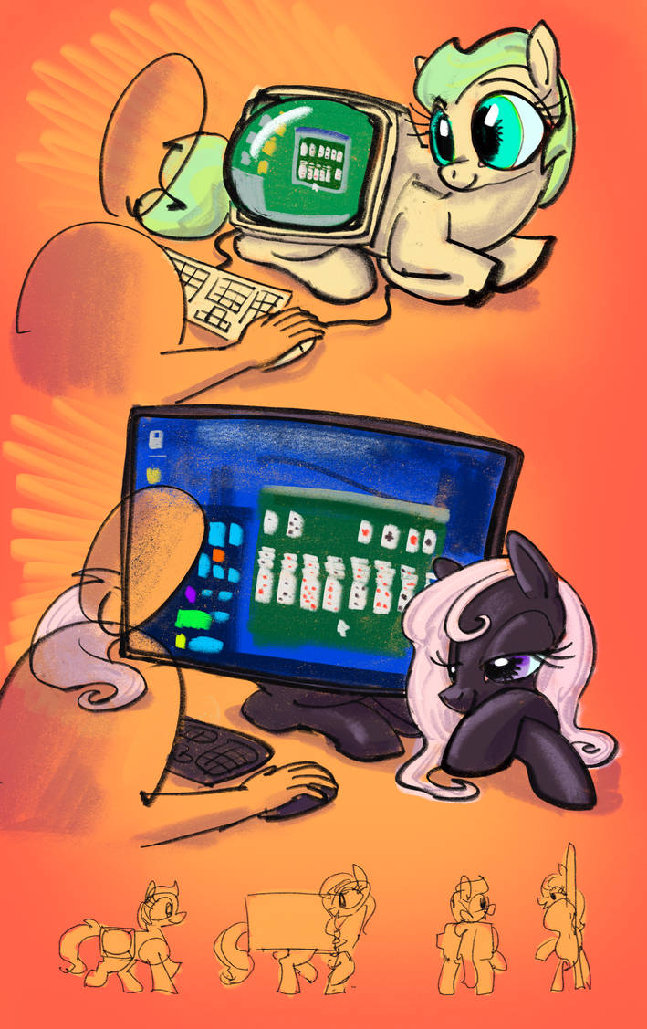 Real Pony Using Computer Monitor pony by ja0822ck on DeviantArt