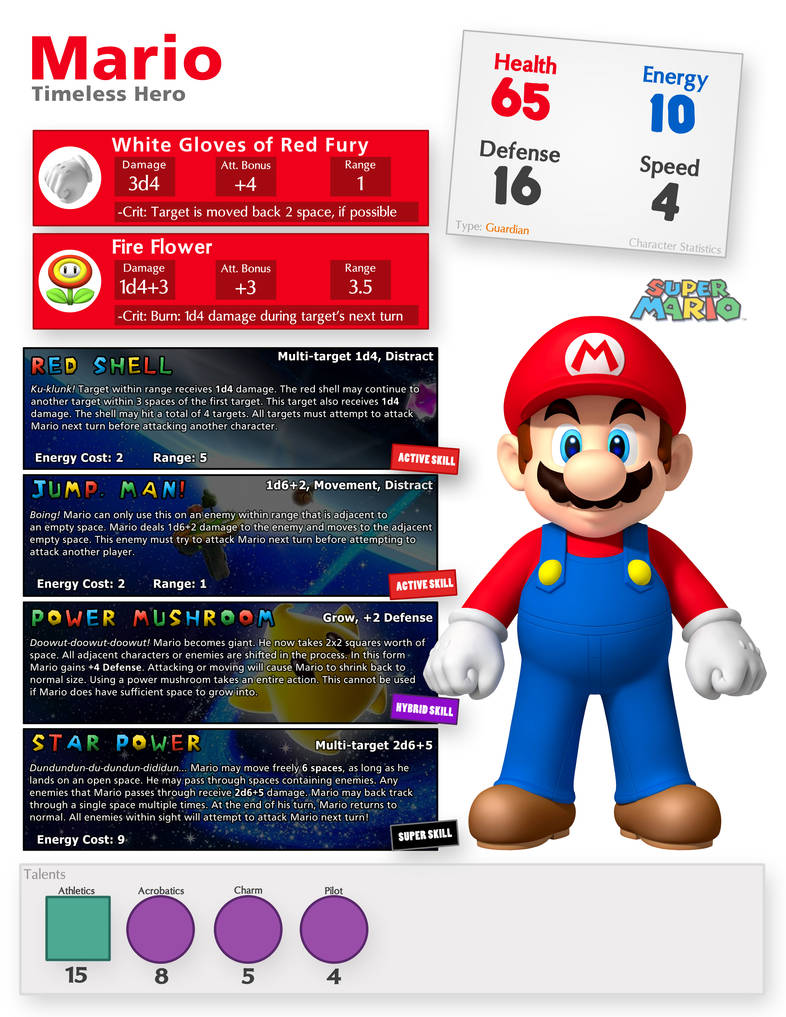Mario Character Sheet By Bluetomgames On DeviantArt