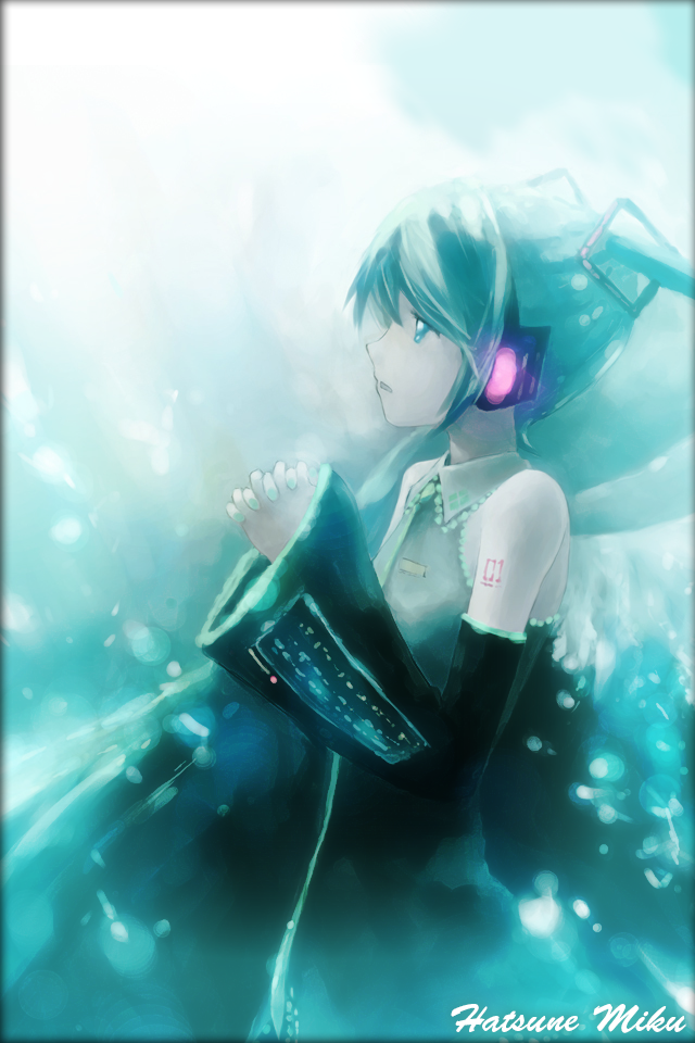 Hatsune Miku iphone wallpaper v2