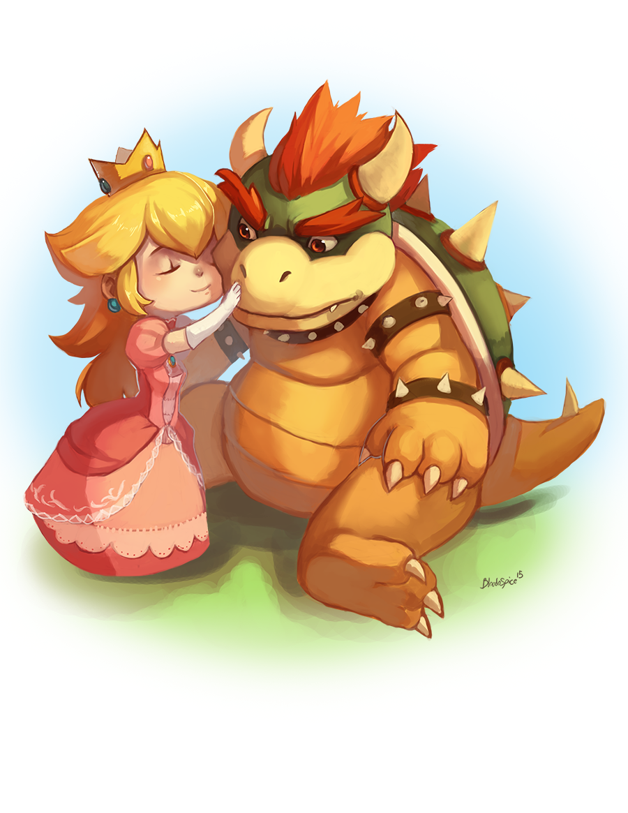 Peach And Bowser By Libertymae On Deviantart 