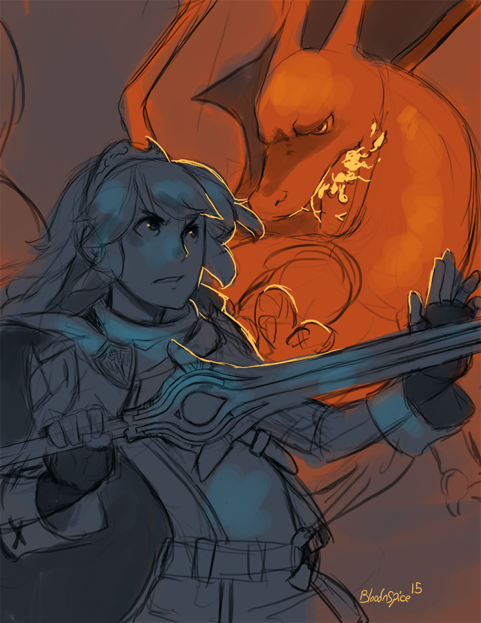 Lucina and Charizard