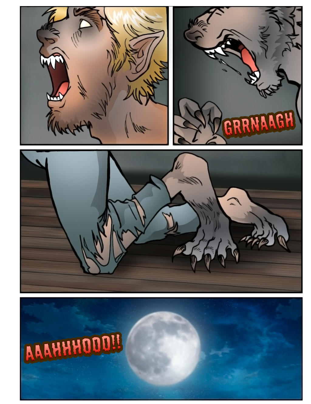 Werewolf AU page 30 by theperfectbromance on DeviantArt