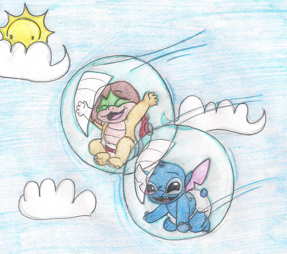 RQ: Bubbles!! Scott and Stitch Float High by applehead302 on DeviantArt
