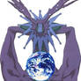 cherubimon holds the earth