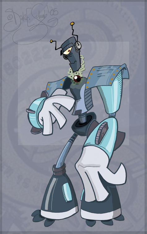 Blue Robot by Themrock on DeviantArt