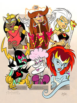 Six Fanarts - Thirtythree Female Power Level