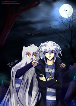 Bakuhalloween Ryou and Yami Bakura + Speedpaint