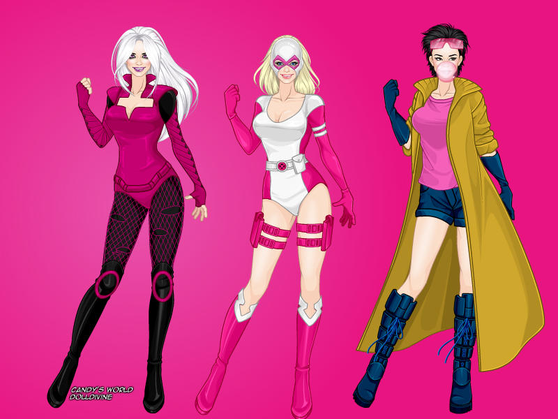 Marvel Pink Marvel Ladies in Pink by SharonQuinn on DeviantArt