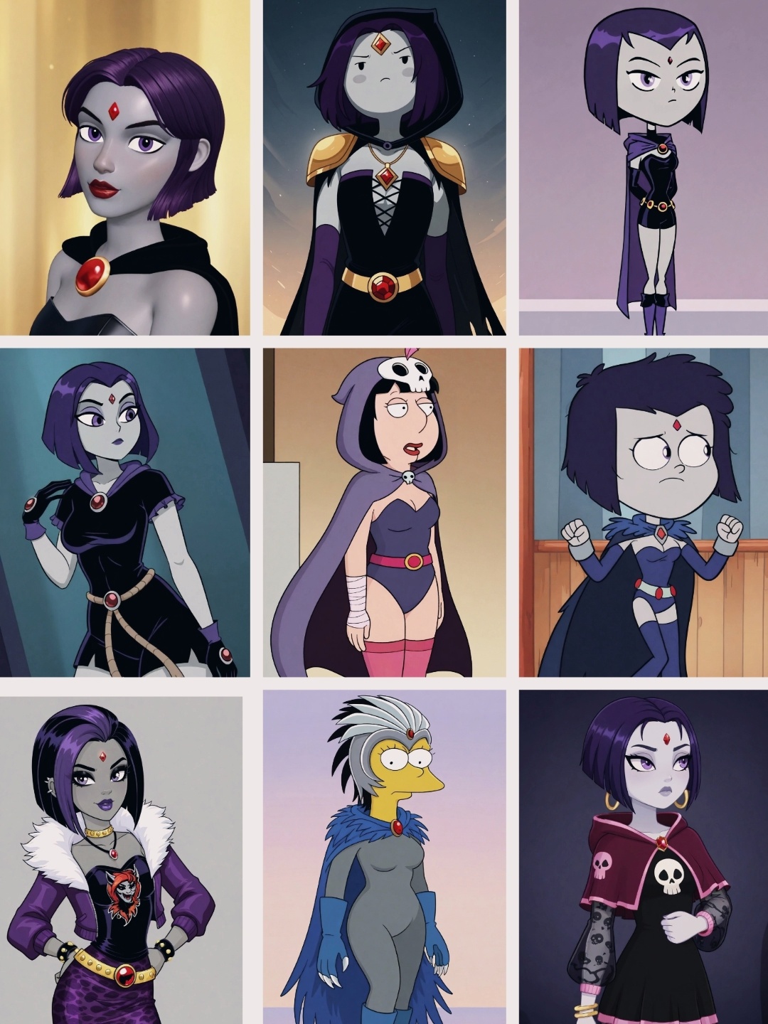 Raven Character R3 9 styles - 1 character - Raven by SharonQuinn on DeviantArt