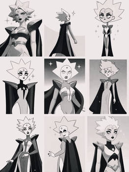 9 styles 1 character - White Diamond