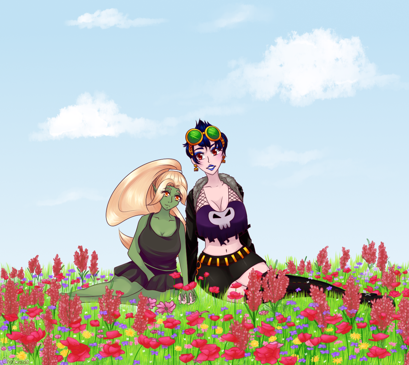 Flower field by Chocorabitsu on DeviantArt