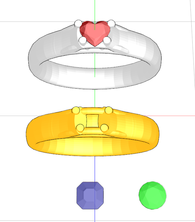 WIP Gems Rings MMD