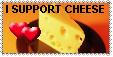 Stamp: I Support Cheese 8D