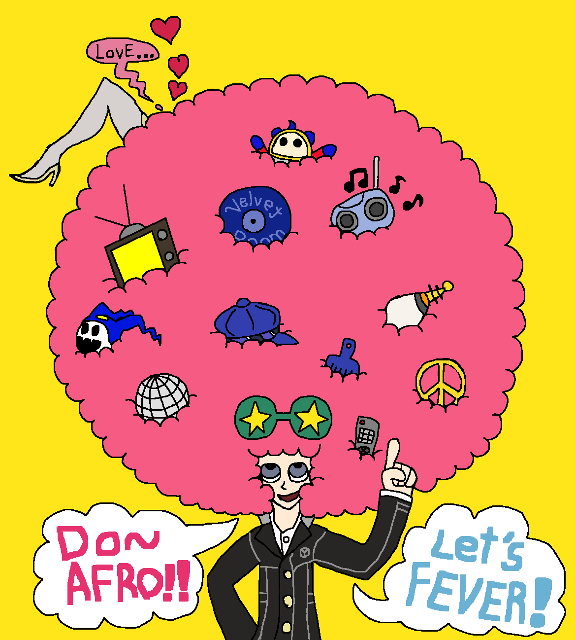 Pop'n Music Afro Naoto by atomicboo131 on DeviantArt