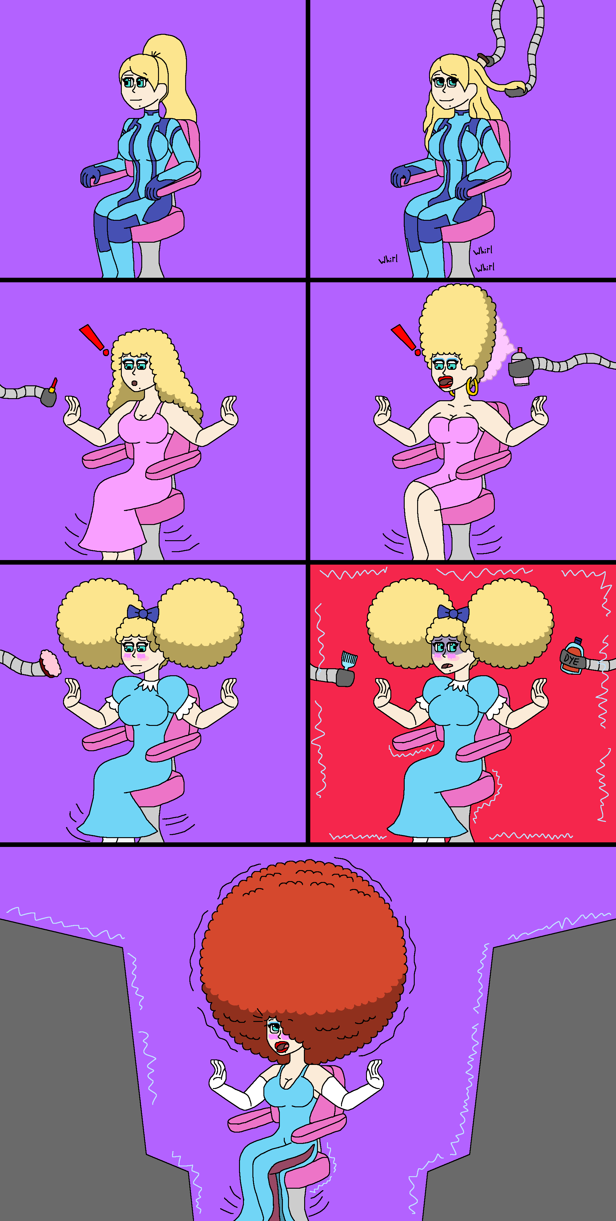 Makeover Machine Girl Deviantart Samus' Makeover Machine Malfuntion Comic by atomicboo131 on DeviantArt