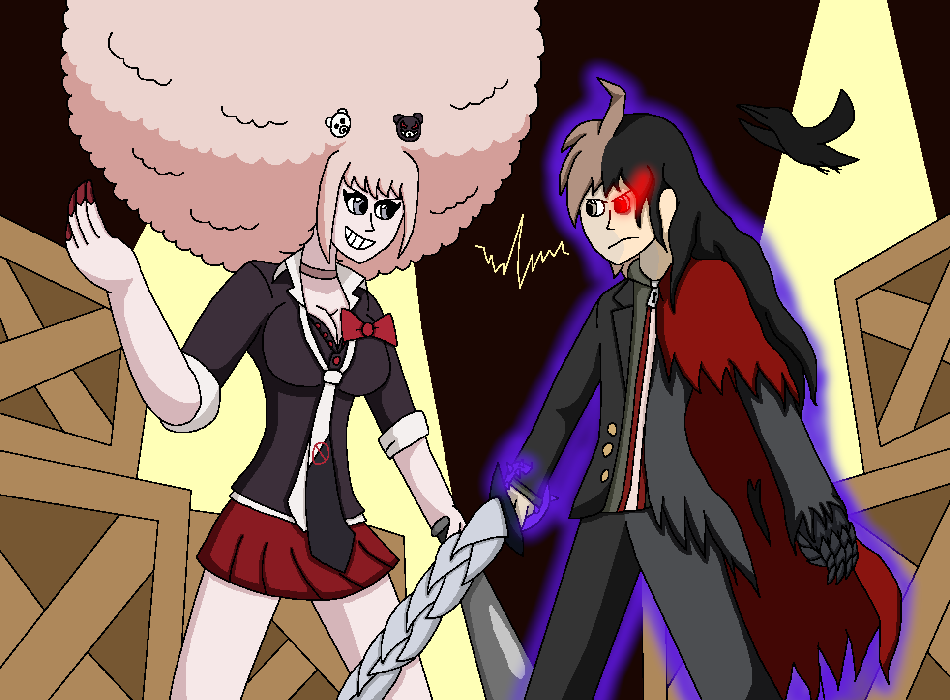OC Death Battle - Junko v Osoroshi Afro Alt by atomicboo131 on DeviantArt