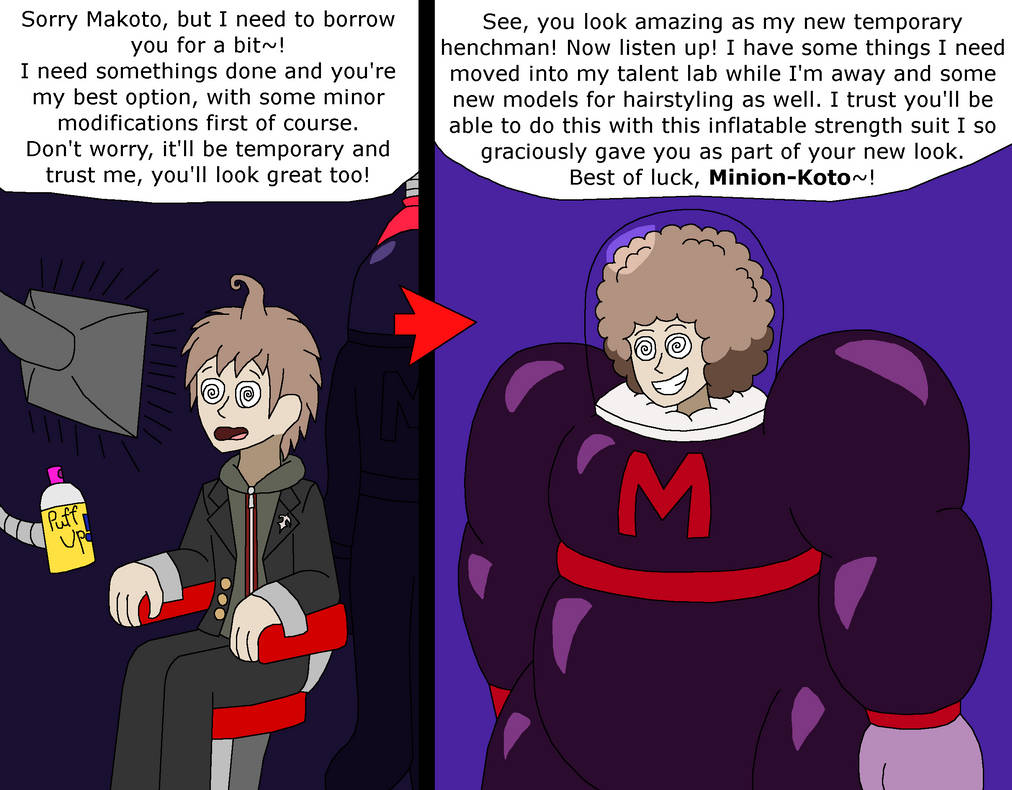 Makoto's Minion-ification Suit Up by atomicboo131 on DeviantArt