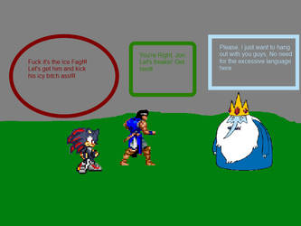 Ice King Annoys Our Heroes
