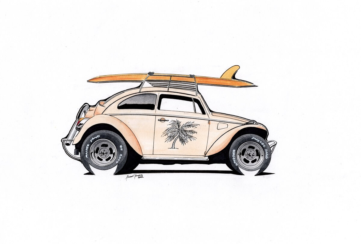 CRAZY CAR ART ”PONTIAC GRANDPRIX” Drawn by order - ozizo art show
