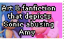 Anti Sonic abusing Amy art Stamp