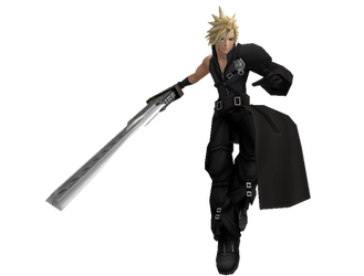 Cloud SSB4 Falling Alt (non-animated)