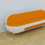 Capsule Sofa - Orange + white