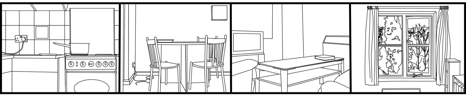 line-art: living space