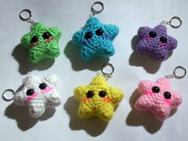 Kawaii Crochet Star Keychains -PATTERN AVAILABLE-