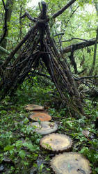 A Small Teepee in the woods