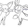 Espeon and glaceon