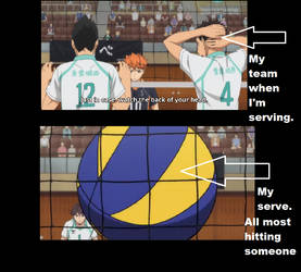 Me playing volleyball