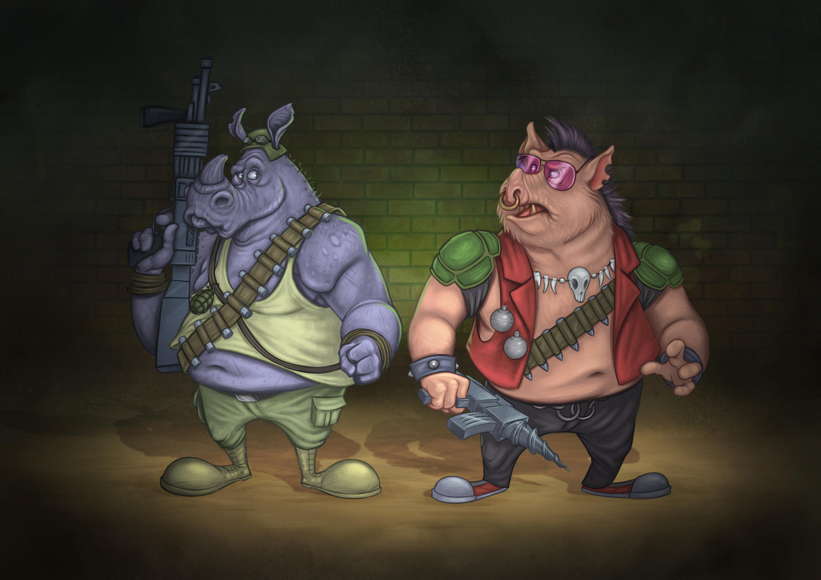 Rocksteady and Bebop by Rey-Paez on DeviantArt