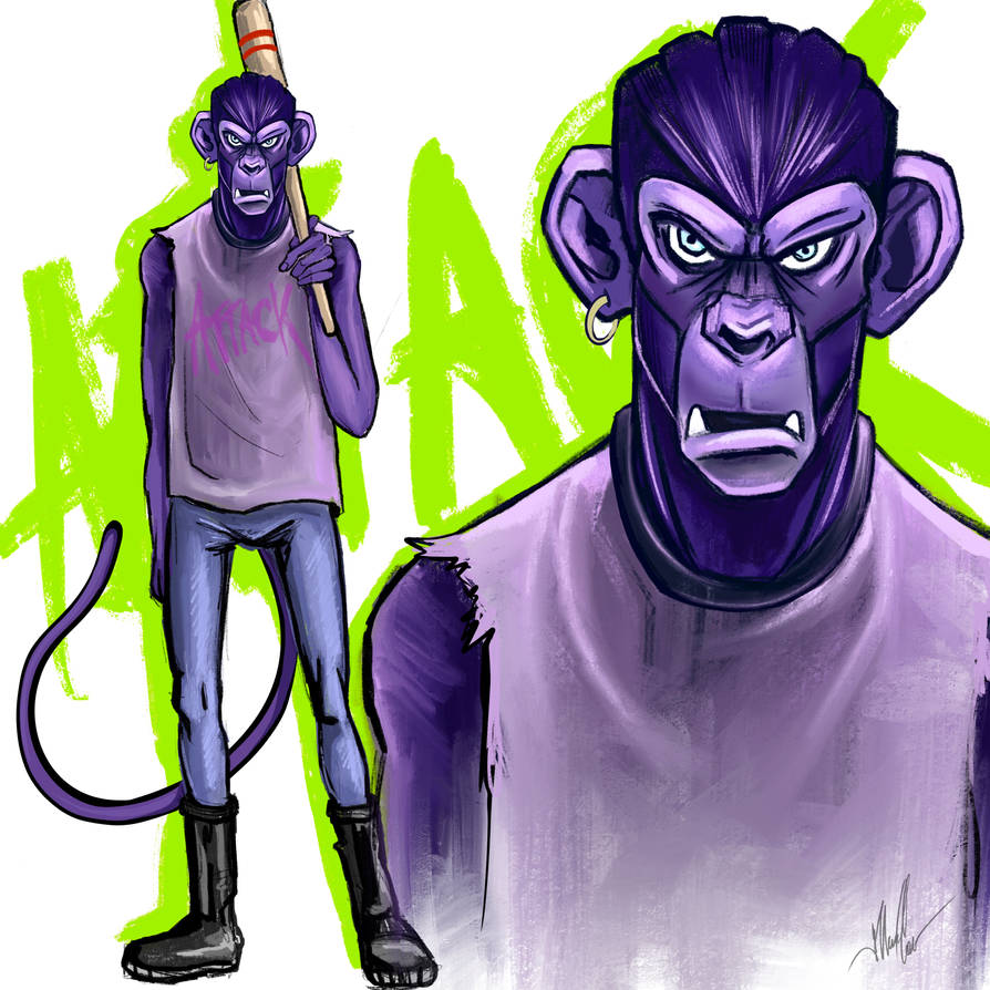 Monkey attack by AvemyArt on DeviantArt