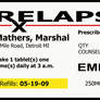 Eminem Relapse RX Label